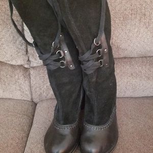 Jambu leather and suede boots